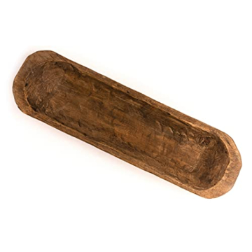 Handcrafted Spanish Oak Dough Bowl - Rustic Home Decor Centerpiece