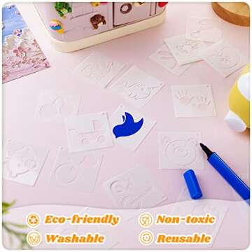 100 Pcs Reusable Craft Stencil for Kids and Adults