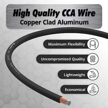 InstallGear 1/0 Gauge Wire (25ft) Copper Clad Aluminum CAA - Primary Automotive Wire, Car Amplifier Power & Ground Cable, Battery Cable, Car Audio Speaker Stereo, RV Trailer Wiring Welding Cable 1/0ga