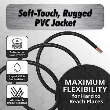 InstallGear 1/0 Gauge Wire (25ft) Copper Clad Aluminum CAA - Primary Automotive Wire, Car Amplifier Power & Ground Cable, Battery Cable, Car Audio Speaker Stereo, RV Trailer Wiring Welding Cable 1/0ga