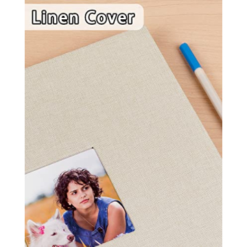 Premium Self-Stick Photo Album 60 Pages in Linen