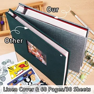 Premium Self-Stick Photo Album 60 Pages in Linen