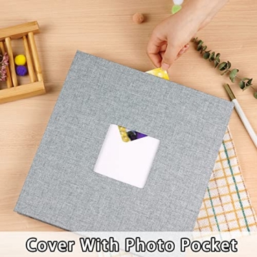 Premium Self-Stick Photo Album 60 Pages in Linen