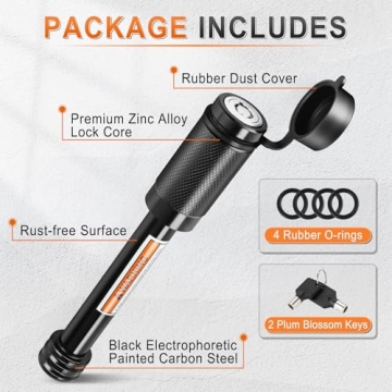 JUSTTOP Trailer Hitch Receiver Pin Lock for Towing Security