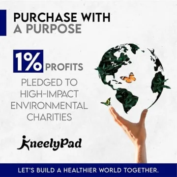 KneelyPad by Kneely | Kneeling Pad for Gardening, Exercise, Cleaning, & Mechanic Work | Extra Thick Memory Foam Knee Cushion for Gardening with Washable Cover | Foldable Gardening Knee Pad with Handle