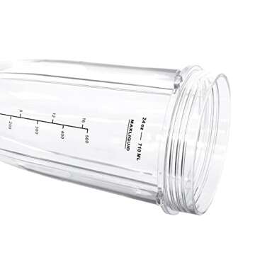 Replacement Blender Cup with Lid (2 Pack) 24 Oz Cups For Ninja Auto iQ BL480 BL482 BL642 BL682 BL450 BN401 BN751 BN801 Foodi SS351 SS151 SS401 Ninja Blender Auto iQ Blade