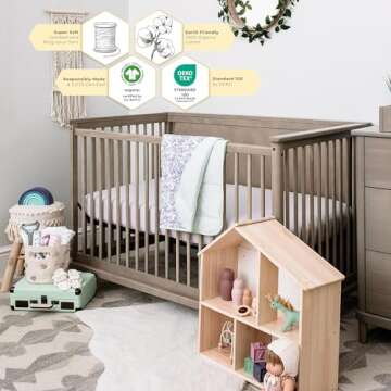 Burt's Bees Organic Fitted Crib Sheet for Safe Sleep