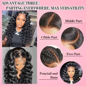 250% Density HD Lace Front Wigs Human Hair Loose Wave 24 Inch 15A Grade Real Full Large Lace Space 13x4 Loose Deep Wave Lace Frontal Wigs Human Hair Pre Plucked For Black Women