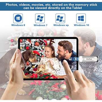Gulloe Flash Drive 512GB, Photo Stick for Phone External Storage, USB 3.0 Memory Stick for Phone Photo Storage Compatible with Phone and PC, Take More Photos and Videos for Phone (Silver)
