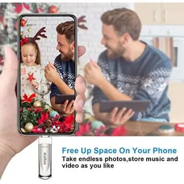 Gulloe Flash Drive 512GB, Photo Stick for Phone External Storage, USB 3.0 Memory Stick for Phone Photo Storage Compatible with Phone and PC, Take More Photos and Videos for Phone (Silver)