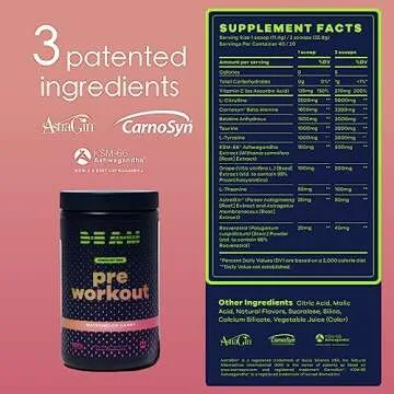 Be Amazing Vegan Stim Free Pre-Workout Powder | Energy Booster Powdered Drink with No Caffeine, No Crash, No Jitters | Gluten-Free Supplement with Adaptogens | Watermelon Candy, 30 Scoops