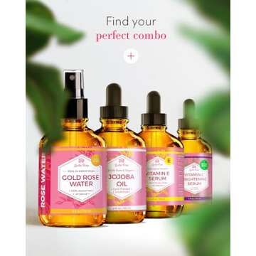 24 Karat Gold Rose Water Toner by Leven Rose Organic Natural Moroccan 24K Rosewater Toner 4 oz