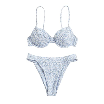 Floral Print Underwire Bikini for Stylish Beach Days
