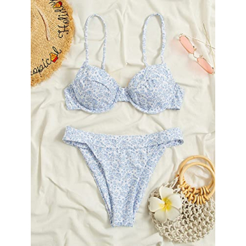 Floral Print Underwire Bikini for Stylish Beach Days