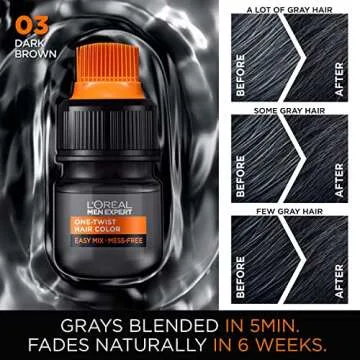 Men's Easy Mess Free Dark Brown Permanent Hair Color