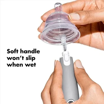 OXO Bottle Brush with Nipple Cleaner for Easy Cleaning