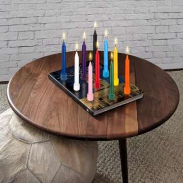 Mega Candles 20 pcs Unscented Yellow Mini Taper Candles