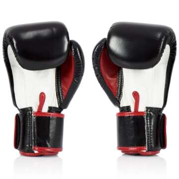 Fairtex BGV1 Muay Thai Boxing Training Sparring Gloves for Men, Women, Kids | MMA Gloves for Martial Arts| Premium Quality, Light Weight & Shock Absorbent 16 oz Boxing Gloves -Black/White/Red