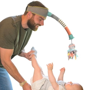 DINGLE DANGLE - Diaper Changing Distractor - Diaper Changing Helper Headband, Baby Mobile, & Sensory...