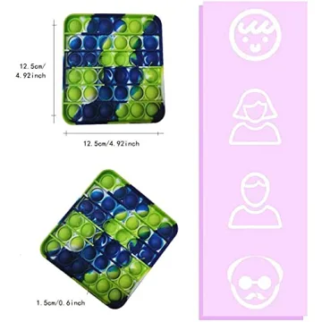 ZNNCO Tie-dye Push Pop Bubble Toy for Stress Relief