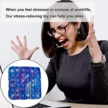 ZNNCO Tie-dye Push Pop Bubble Toy for Stress Relief