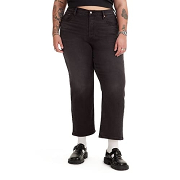 Levi's Plus-Size Ribcage Straight Ankle Jean Black Rinse