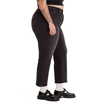 Levi's Plus-Size Ribcage Straight Ankle Jean Black Rinse