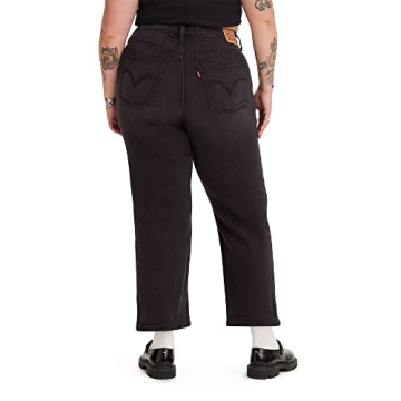 Levi's Plus-Size Ribcage Straight Ankle Jean Black Rinse