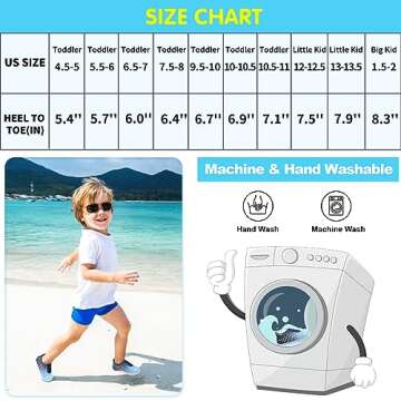 Fires Kids Water Shoes Boys Girls Quick Dry Breathable Barefoot Water Socks for Beach Swim Slip-on S...