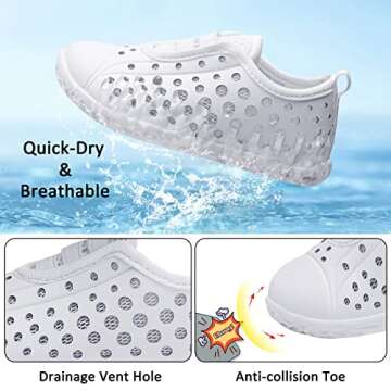 Fires Kids Water Shoes Boys Girls Quick Dry Breathable Barefoot Water Socks for Beach Swim Slip-on Sneakers Lightweight Flexible Toddler Sandals Indoor/Outdoor