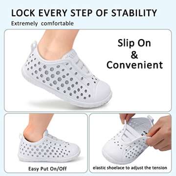 Fires Kids Water Shoes Boys Girls Quick Dry Breathable Barefoot Water Socks for Beach Swim Slip-on Sneakers Lightweight Flexible Toddler Sandals Indoor/Outdoor