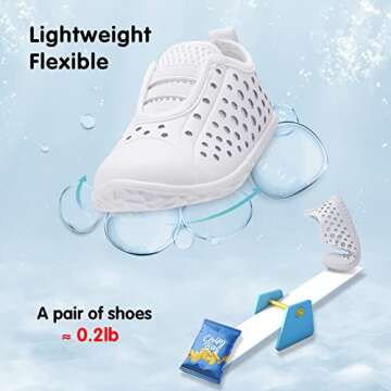 Fires Kids Water Shoes Boys Girls Quick Dry Breathable Barefoot Water Socks for Beach Swim Slip-on Sneakers Lightweight Flexible Toddler Sandals Indoor/Outdoor