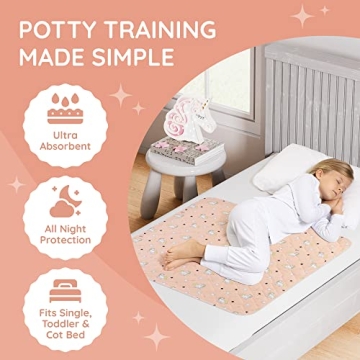 Lynmark Waterproof Bed Pad for Potty Training Kids