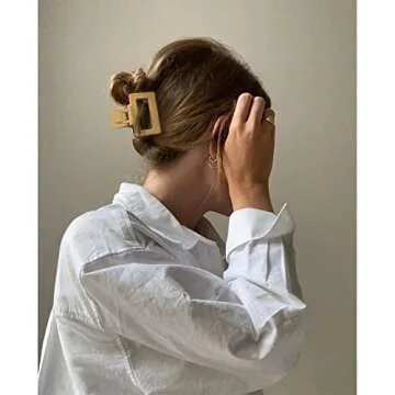 Bmobuo Cute Matte Nude Hair Clips for Stylish Women