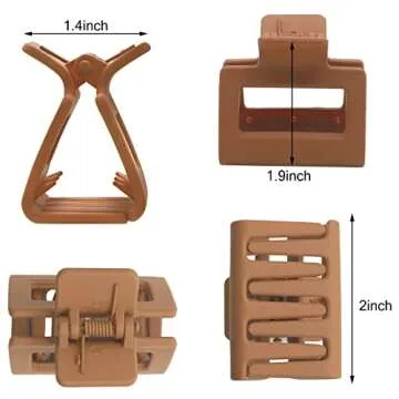Bmobuo Cute Matte Nude Hair Clips for Stylish Women