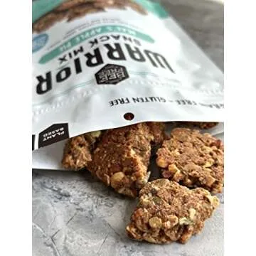 BeeFree Warrior Mix Gluten Free Granola - Soft Chunky Granola Bites | Paleo Granola, Low Carb, Grain Free, Preservative Free, Oat Free | Mae’s Apple Pie, 9 Ounce Bag