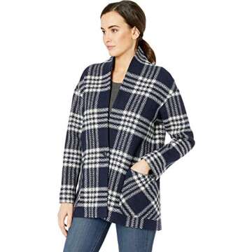 PENDLETON Women's Collarless Plaid Coat