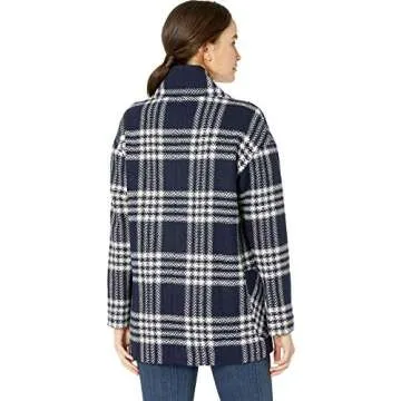 PENDLETON Women's Collarless Plaid Coat
