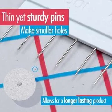 Extra Thick Blocking Mats for Wet and Steam Blocking - Includes Pack of 9, 100 T Pins, 10 Pin Blocker and Storage Bag