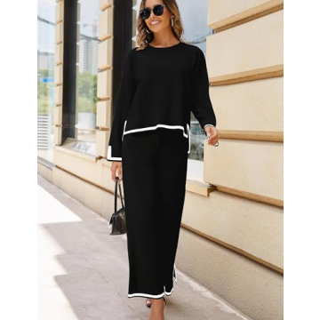 Stylish Tanming 2 Piece Knit Lounge Set for Women