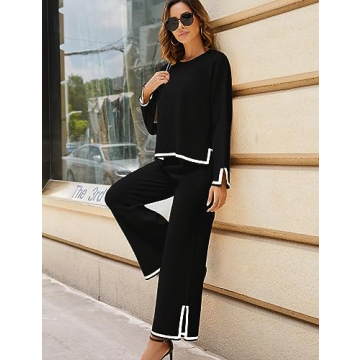 Stylish Tanming 2 Piece Knit Lounge Set for Women