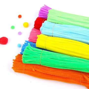 150 Pieces Chenille Pipe Cleaners for Creative Crafts
