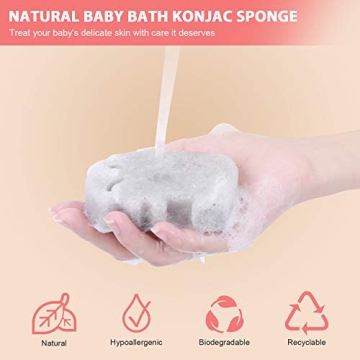 Gentle konjac baby sponges for delightful bath times