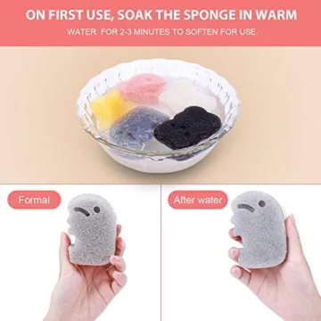 Gentle konjac baby sponges for delightful bath times