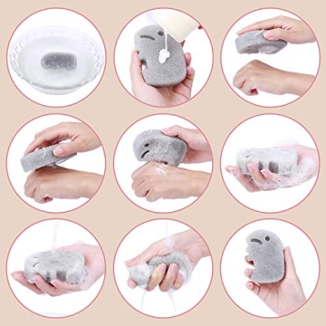 Gentle konjac baby sponges for delightful bath times