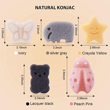 Gentle konjac baby sponges for delightful bath times