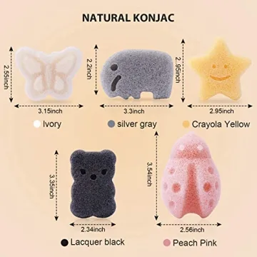 Gentle konjac baby sponges for delightful bath times