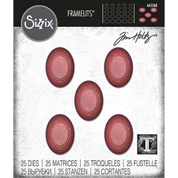 Sizzix Stacked Tiles Ovals Die Set - 25pk by Tim Holtz