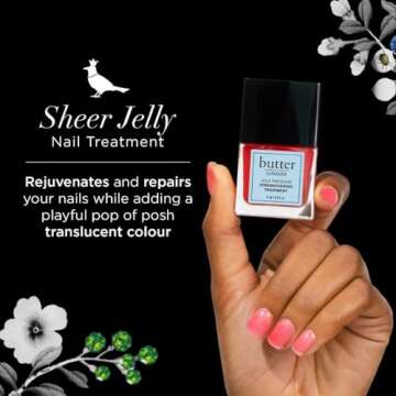 Title - butter LONDON Nail Strengthener for Damaged Nails, Jelly Preserve (Strawberry Rhubarb) - Pin...