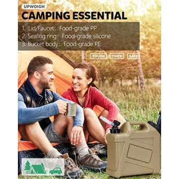 UPWOIGH 2.6 Gallon Leak-Proof Water Jug for Outdoors